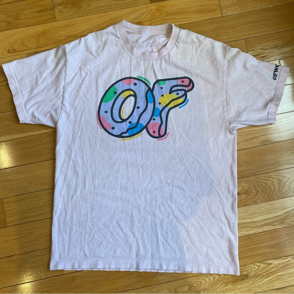 Odd Future T Shirt Adult Large Light Pink Multi Donut Wolf Gang Tyler Creator